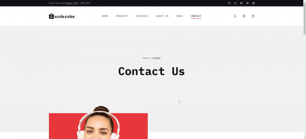 contact us page for woocommerce website - fashion shop