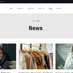 news page for woocommerce website - fashion shop