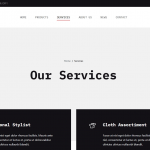 services page for woocommerce website - fashion shop